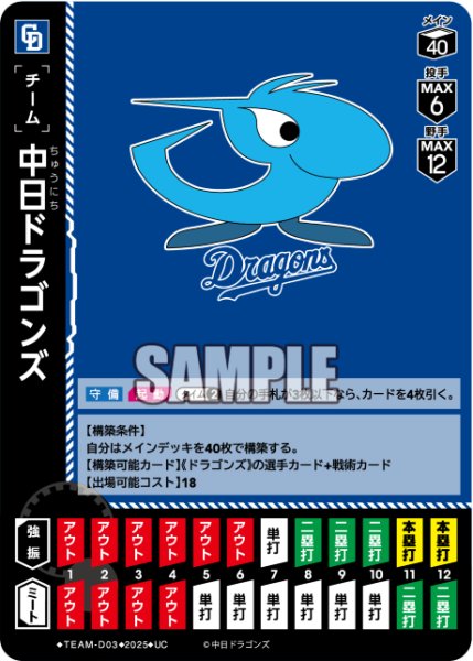 画像1: 中日ドラゴンズ[PDO_TEAM-D03_UC]【BP01収録】 (1)