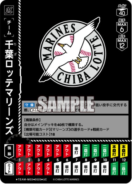 画像1: 千葉ロッテマリーンズ[PDO_TEAM-M03_UC]【BP01収録】 (1)