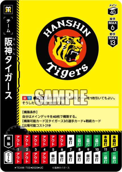 画像1: 阪神タイガース[PDO_TEAM-T03_UC]【BP01収録】 (1)