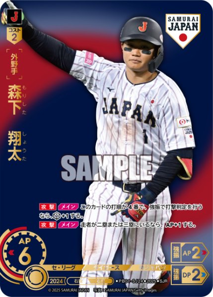 画像1: ★パラレル★森下　翔太(ビジターユニ背景)[PDO_PB01-SJ24_SJR] (1)