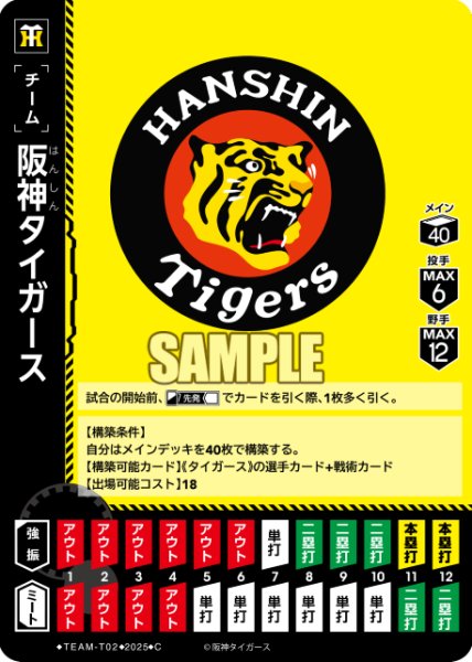 画像1: チームカード(阪神タイガース)[PDO_TEAM-T02_C]【TBP01-T収録】 (1)