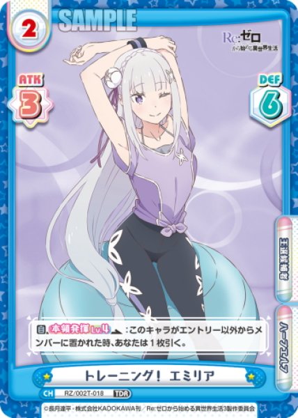 画像1: トレーニング！ エミリア[Re_RZ/002T-018TDR] (1)