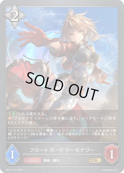 画像1: フロートボードマーセナリー[SVE_BP17-113_GR] (1)