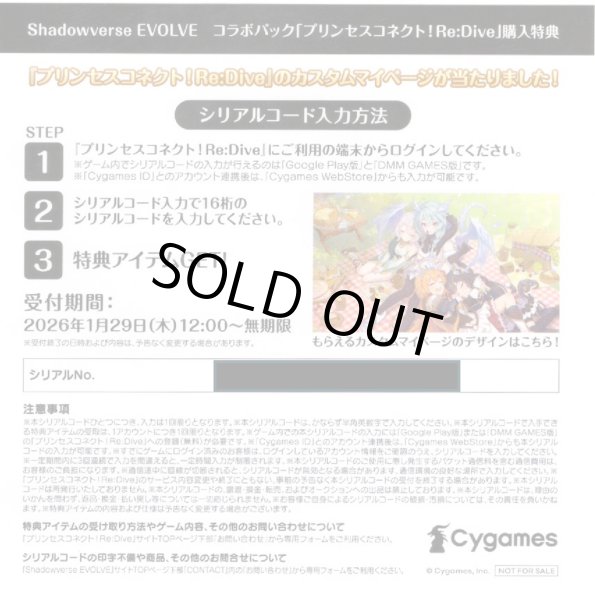 画像1: 【CP04 BOX購入特典】「プリンセスコネクト! Re:Dive」カスタムマイページ用シリアルコードA[SVE_CP04-codeA] (1)