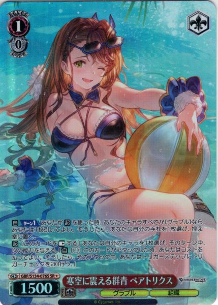 画像1: 【SR星1】寒空に震える群青 ベアトリクス[WS_GBF/S134-076S] (1)