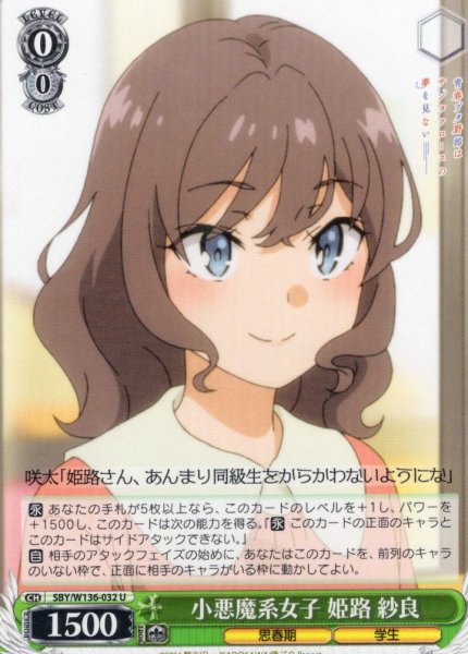 画像1: 小悪魔系女子 姫路 紗良[WS_SBY/W136-032U] (1)