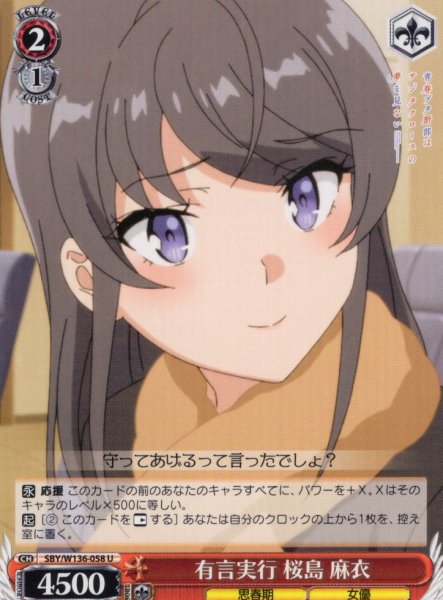 画像1: 有言実行 桜島 麻衣[WS_SBY/W136-058U] (1)
