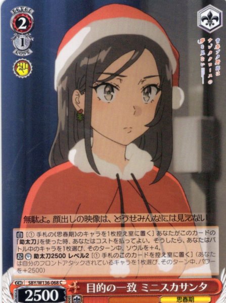 画像1: 目的の一致 ミニスカサンタ[WS_SBY/W136-068C] (1)