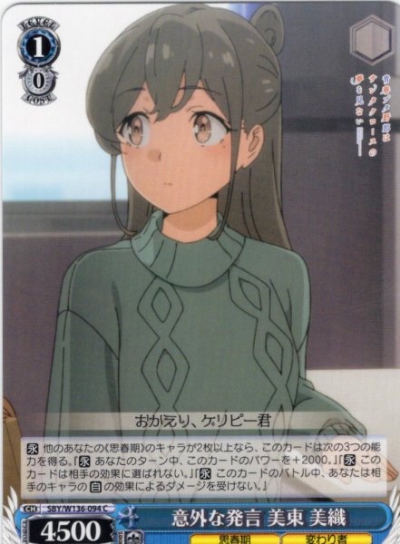 画像1: 意外な発言 美東 美織[WS_SBY/W136-094C] (1)