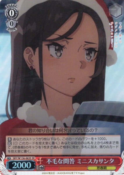 画像1: 【SR仕様(C)】不毛な問答 ミニスカサンタ[WS_SBY/W136-063S] (1)