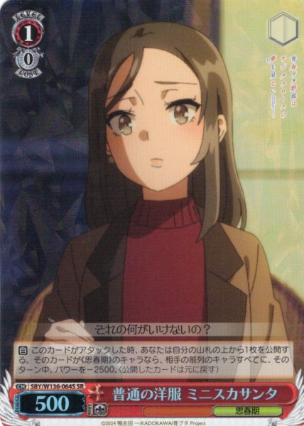 画像1: 【SR仕様(C)】普通の洋服 ミニスカサンタ[WS_SBY/W136-064S] (1)