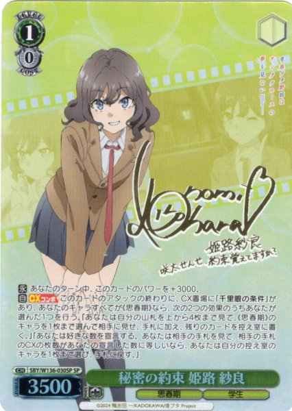 画像1: 【SP仕様(R)】秘密の約束 姫路 紗良[WS_SBY/W136-030_SP] (1)