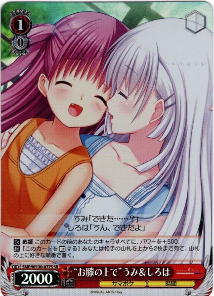 画像1: 【SR仕様(C)】“お膝の上で”うみ＆しろは[WS_SMP/W130-077S] (1)