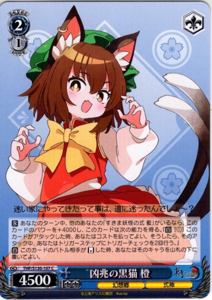 画像1: 凶兆の黒猫 橙 [WS_THP/S130-107C] (1)
