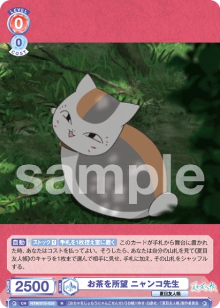 画像1: お茶を所望 ニャンコ先生[WSB_NTM/01B-039N] (1)