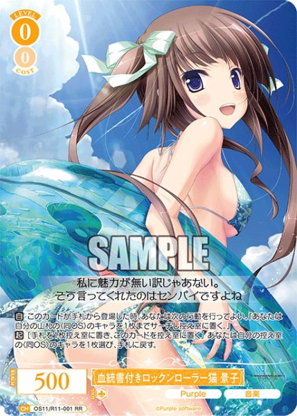 画像1: 血統書付きロックンローラー猫 景子[WSR_OS11/R11-001RR] (1)